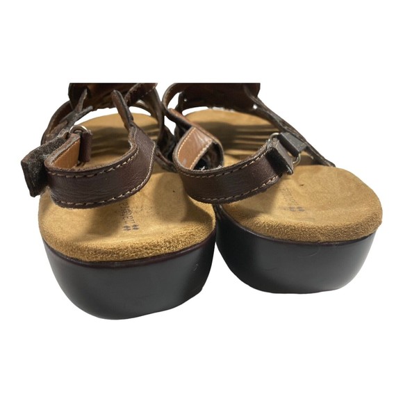 Naturalizer Pompano Women's 10N Brown Leather Slingback Sandals Shoes - Picture 8 of 10